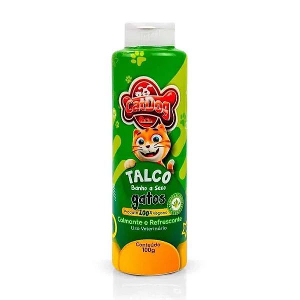 Talco Vegano Banho A Seco Gatos 100g - CatDog