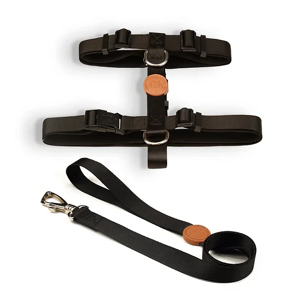 Conjunto Peitoral H e Guia Black
