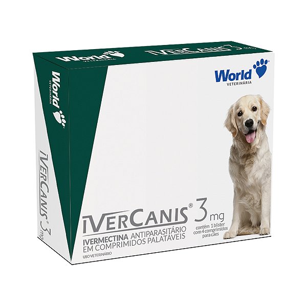 Antiparasitário IverCanis World 3mg para Cães de 15kg