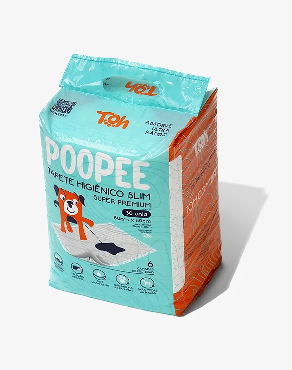 Tapete higiênico Slim PooPee Toh 30un 80x60cm