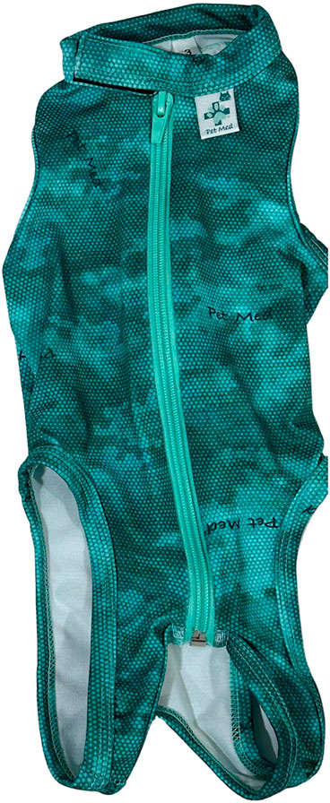 Roupa Pós Cirúrgica Pet Med Regular Dry Light Supreme Verde para Gatos