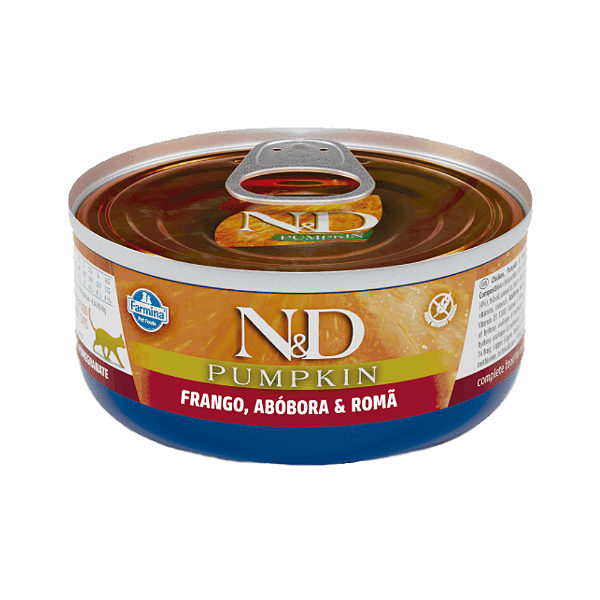 Ração Úmida N&D Pumpkin Gatos Adultos Frango, Abóbora e Romã 70 g