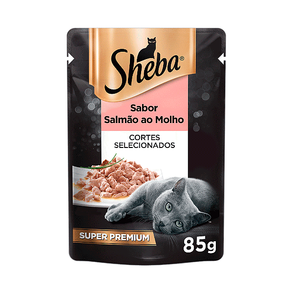 Ração Úmida Sheba Gatos Adultos Sachê Salmão ao Molho 85 g
