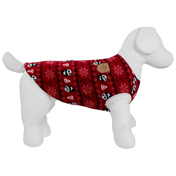 Casaco Maxi Panda Vermelho