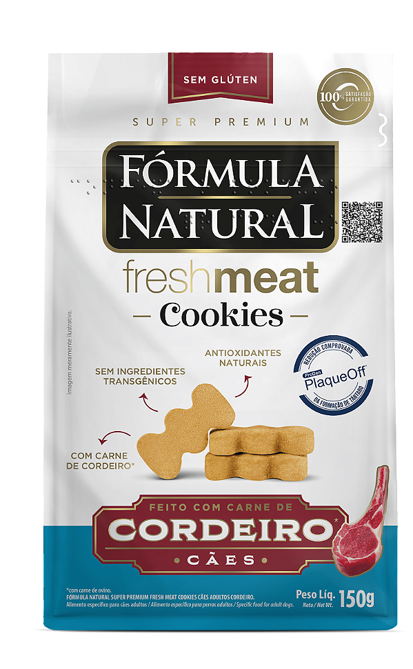 Cookies Formula Natural Fresh Meat Cães Adultos Cordeiro 150g