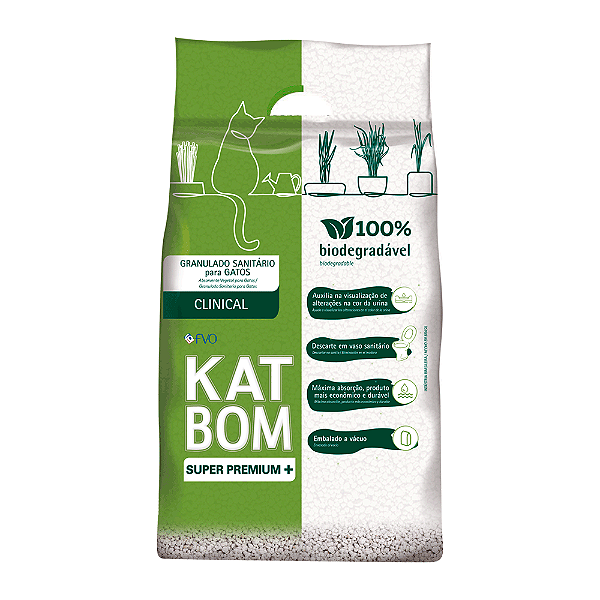 Areia para Gato Katbom Clinical Granulado Higiênico 3 kg