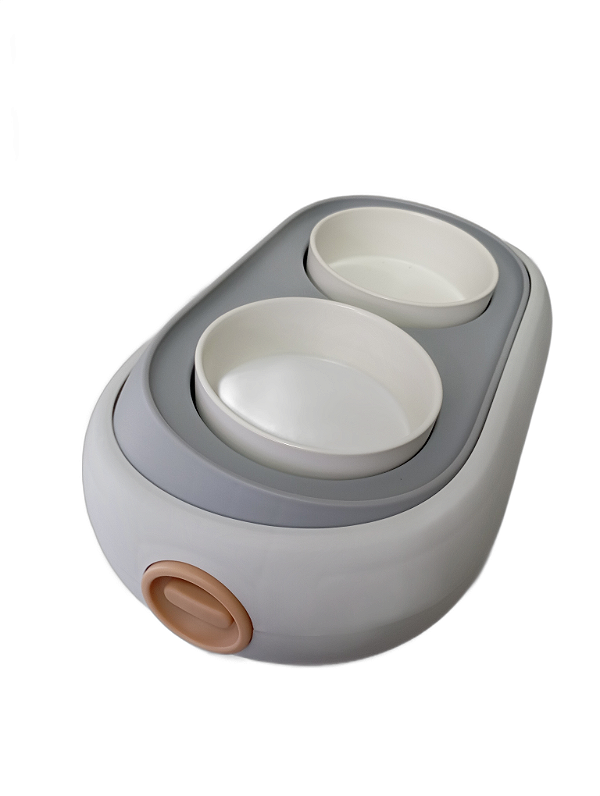 Comedouro Duplo Great Pets Cerâmica Regulável