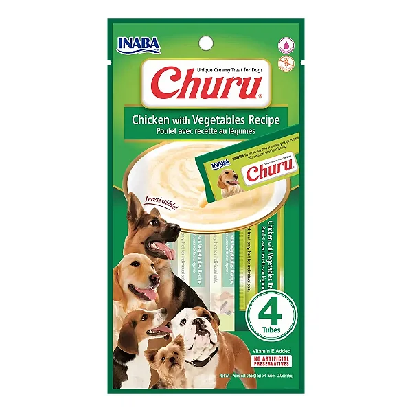 Petisco Churu Frango com Vegetais para Cães 56 g