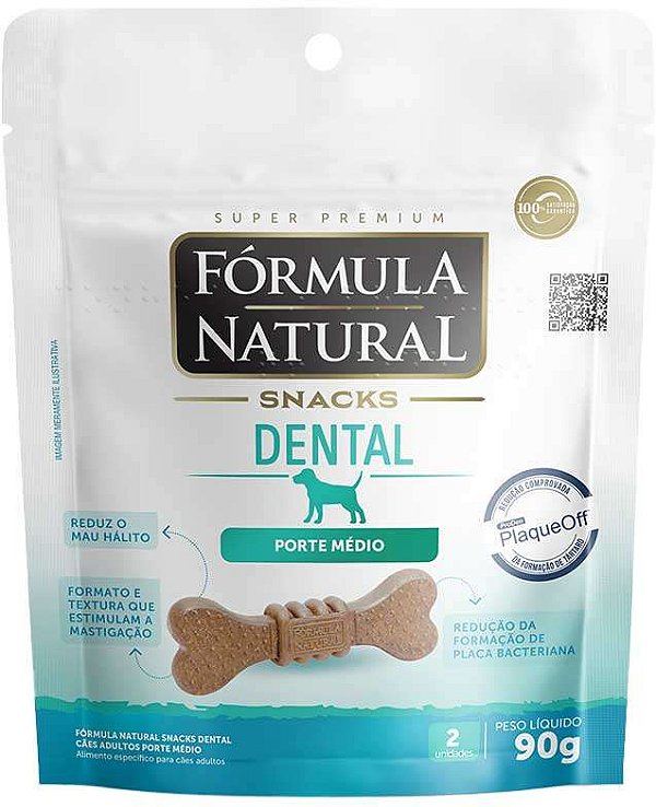 Snack Formula Natural Dental para Cães Porte Médio 90g