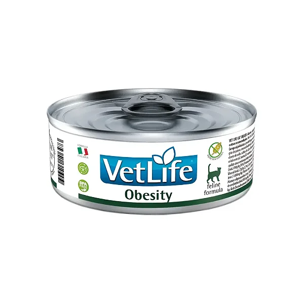 Ração Úmida Vet Life Obesity para Gatos Adultos 85 g