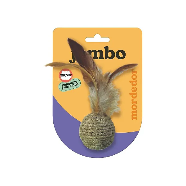 Brinquedo para gato Bola Natural com Catnip Jambo