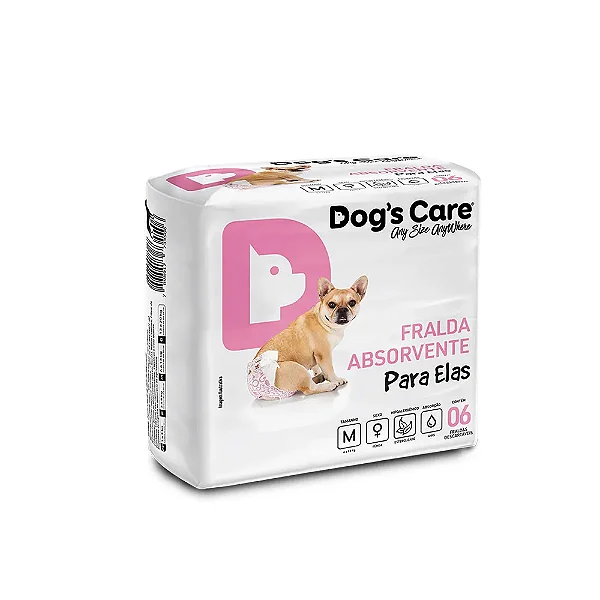 Fralda Higiênica Fêmea Dogs Care 6 unidades M