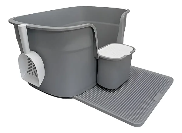 Sanitário Para Gatos Maracanã Great Pets Cinza