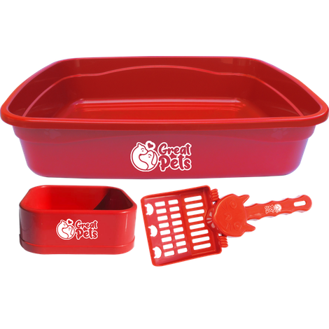 Kit Higiene com 3 peças - Vermelho