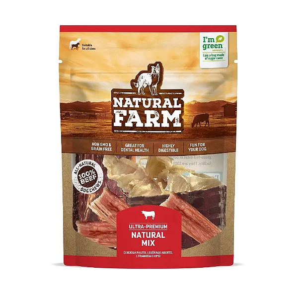 Natural Farm Mix 100g - Bexiga, esôfago e traqueia bovina