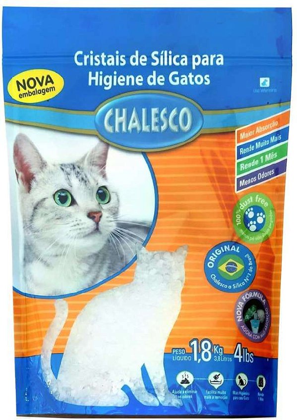 Areia Sanitária Chalesco Cristais de Sílica 1,8kg