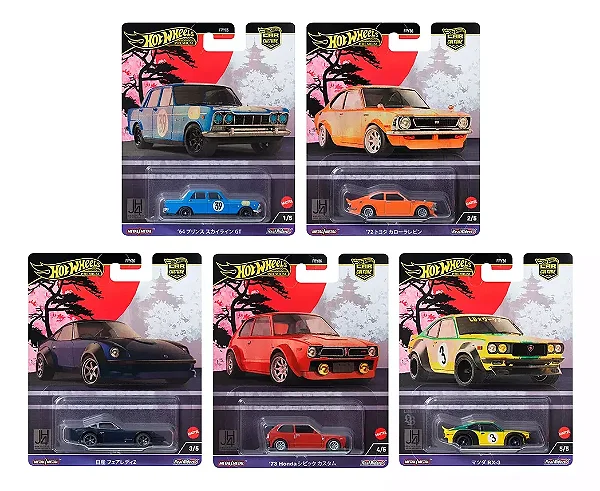 Set 5 Miniaturas Hot Wheels Premium Japan Historics 4