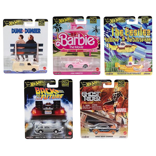 Hot Wheels Pop Culture - Set 5 Miniaturas