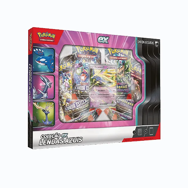Pokémon - Coleção EX Lendas Azuis - 8 Pacotes + Xerneas EX