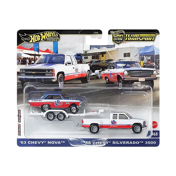 Hot Wheels Team Transport - 63 Chevy Nova + 88 Chevy Silverado 3500