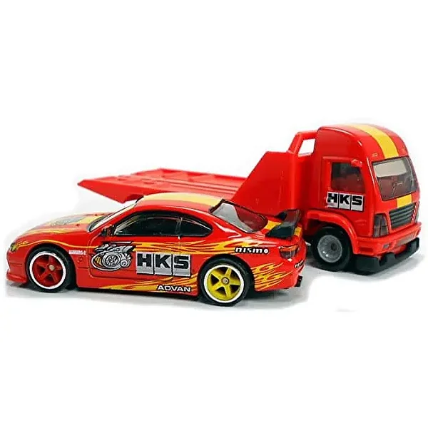 Hot Wheels Team Transport - Nissan Silvia S15 + Aero Lift - Usado