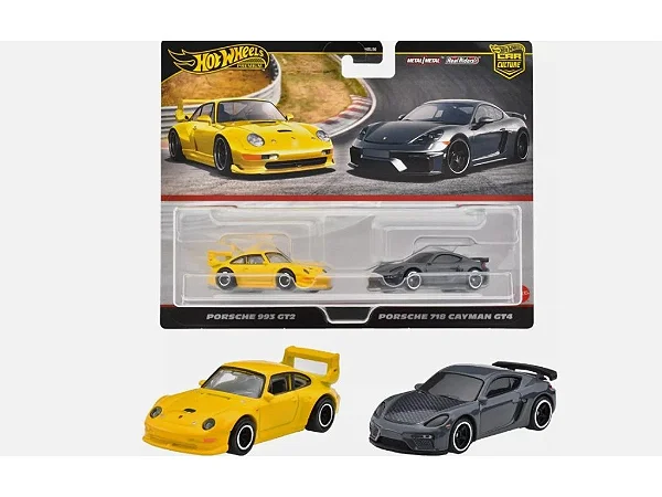 Hot Wheels Team Transport - Porsche 993 GT2 + Porsche 718 Cayman GT4