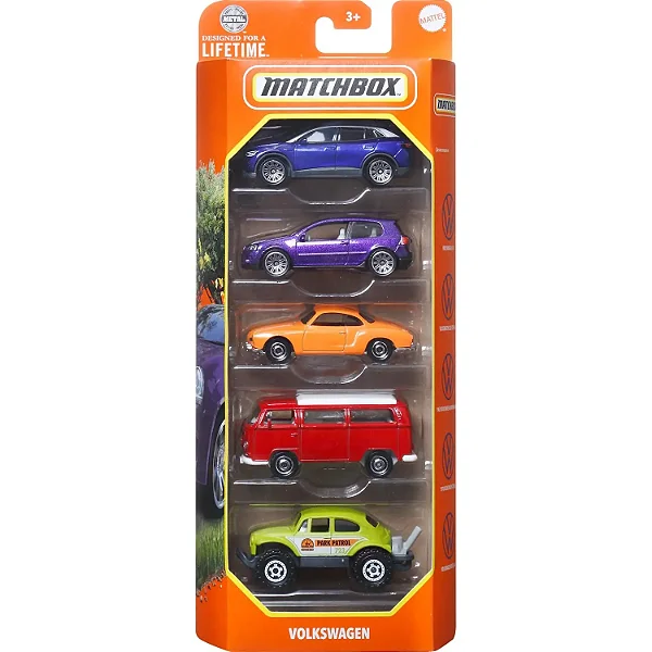 Matchbox Pack 5 Miniaturas - Volkswagen