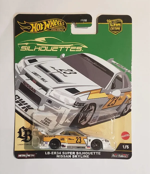 Hot Wheels Premium Silhouettes - LB ER34 Super Silhouette Nissan Skyline
