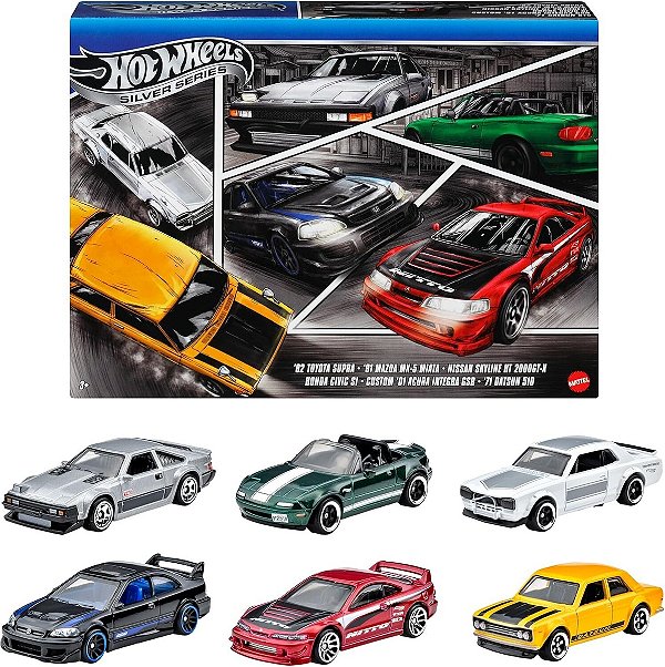 Box Hot Wheels Silver Series - 6 Miniaturas