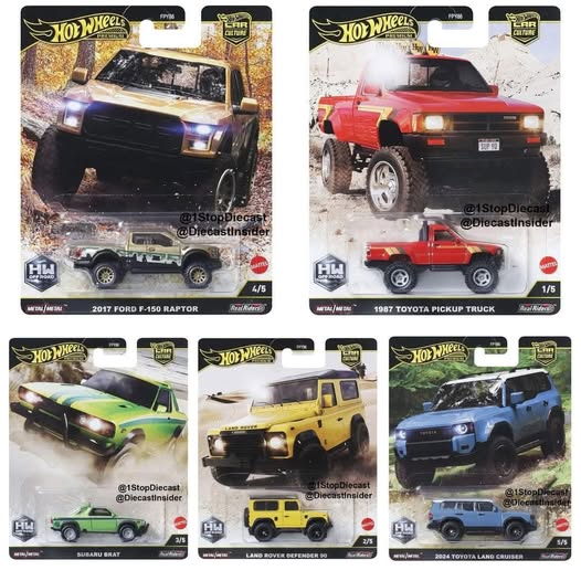 Hot Wheels Premium Car Culture - Set com 5 Miniaturas