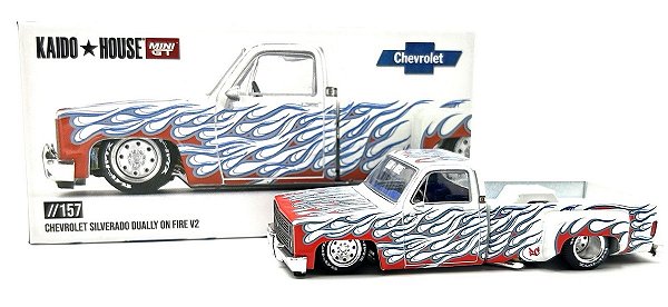 Mini GT - Kaido House - Chevrolet Silverado Dually On Fire V2