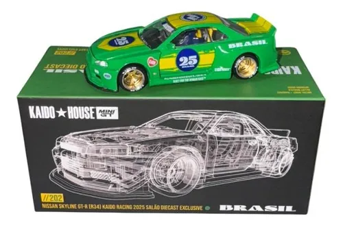 Mini GT Kaido House - Nissan Skyline 2025 Salão Diecast