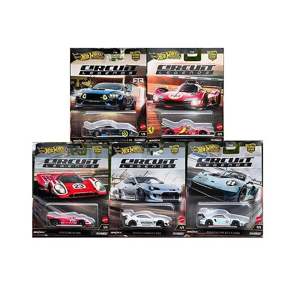 Set Hot Wheels - Circuit Legends 5 Miniaturas