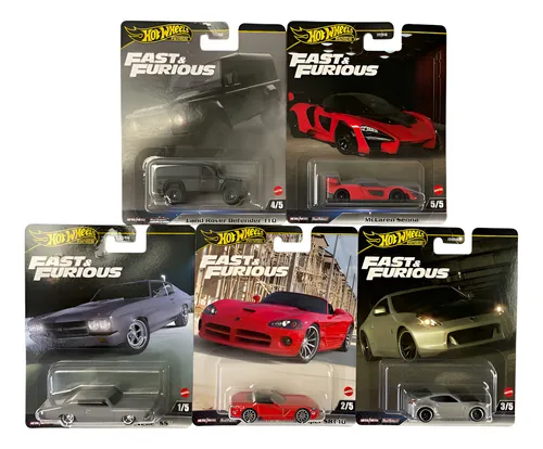 Set 5 Miniaturas Hot Wheels - Fast & Furious - Velozes e Furiosos