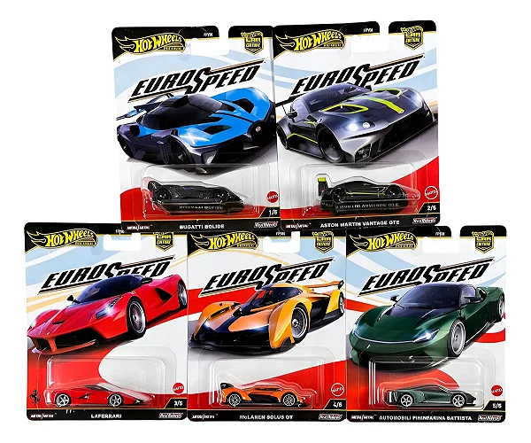 Set Hot Wheels Euro Speed Ferrari