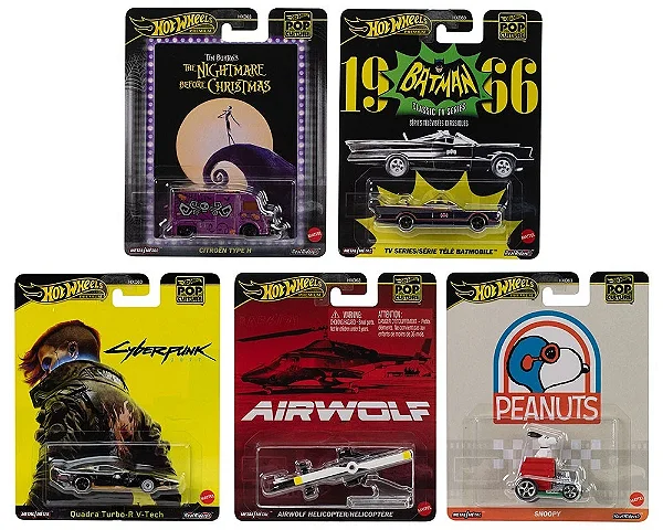 Set Hot Wheels Pop Culture - 5 Miniaturas