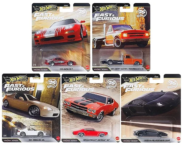 Set Hot Wheels Premium Velozes 25 anos - Mazda RX-7