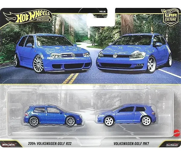 Hot Wheels Two Pack Car Culture - 2004 VW GOLF R32 + VW GOLF MK7
