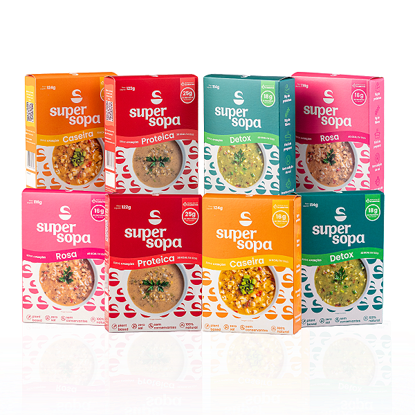 Kit Completo 8 un. Sopa 100% Natural Super Sopa