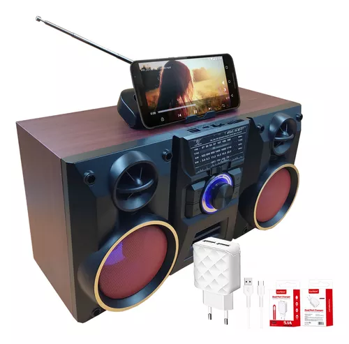 Radio C/ Brinde 2 Alto Falantes Am/fm Pendrive Sd 110v/220