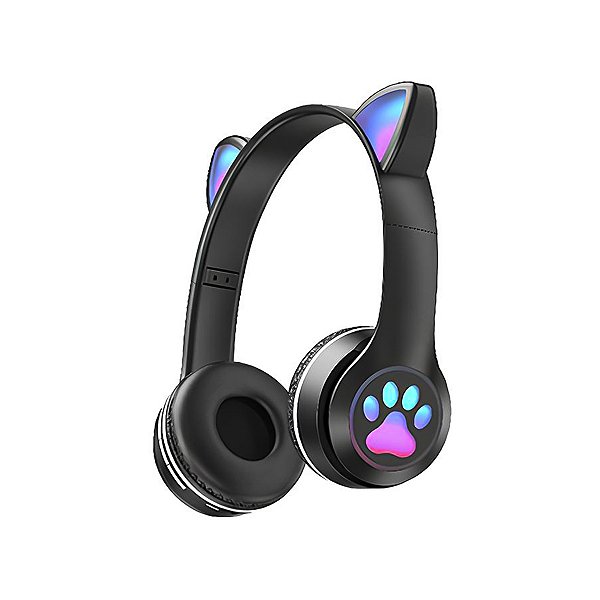 Fone Headset Rgb Bluetooth De Gatinho Premium Collection