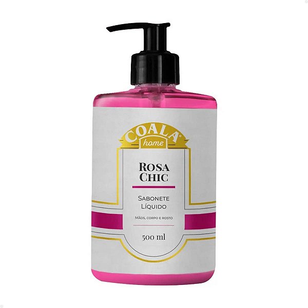 Sabonete Líquido Mãos, Corpo e Rosto Rosa Chic 500ml - Coala