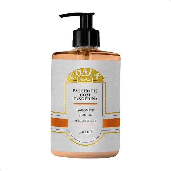 Sabonete Líquido Mãos, Corpo e Rosto Patchouli com Tangerina 500ml - Coala