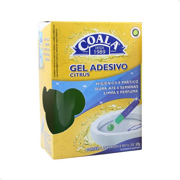 Gel Adesivo Sanitário Coala Citrus - Aplicador e Refil 37g