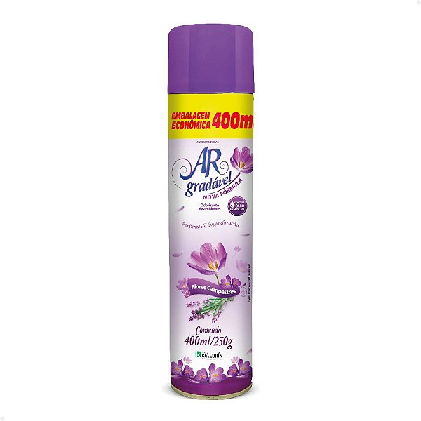 Odorizante de Ambientes Ar Gradável Flores Campestres Kelldrin 400ml