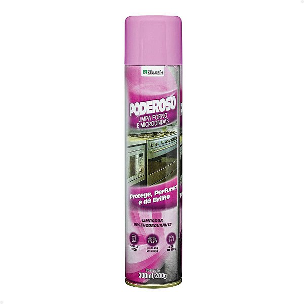 Espuma Poderoso Limpa Forno e Micro-ondas Aerossol Kelldrin 300ml
