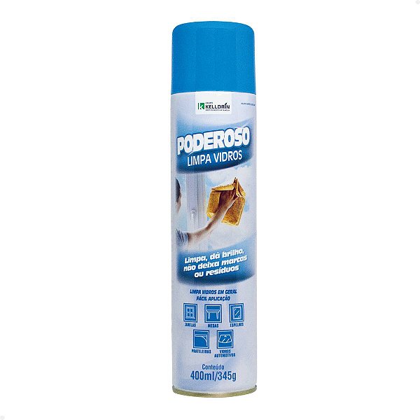 Espuma Poderoso Limpa Vidros Aerossol Kelldrin 400ml