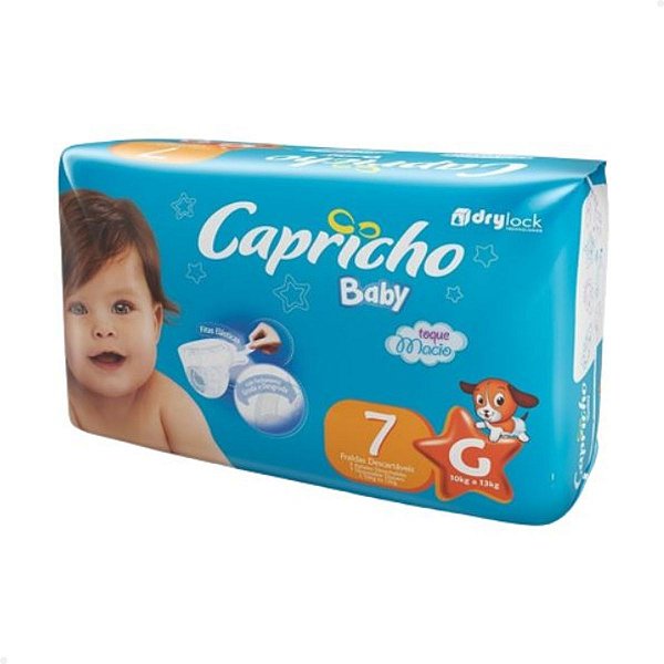 Fralda Descartável Capricho Baby G - 7 Unidades