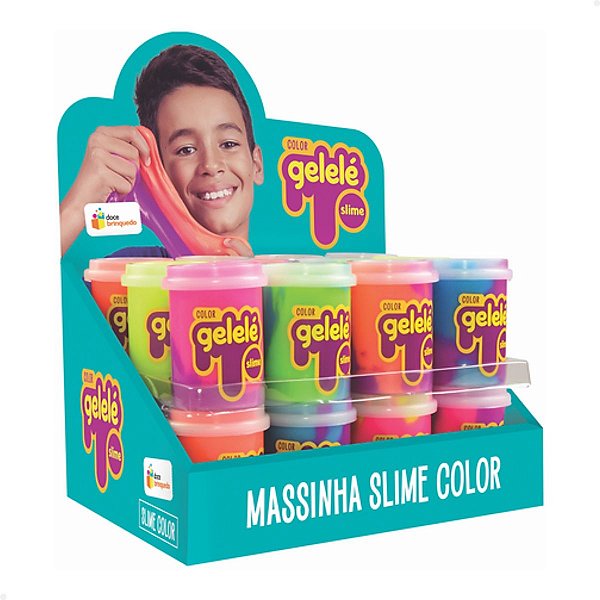 Gelelé Massinha Slime Pote Color - 24 Unidades
