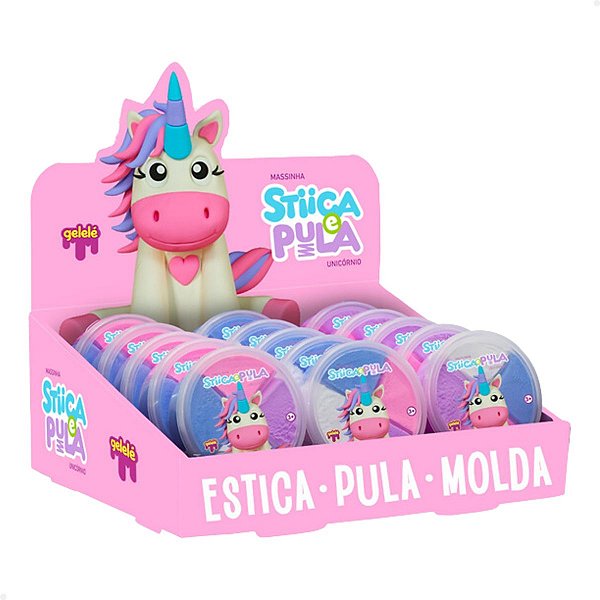 Gelelé Massinha Stiica e Pula Unicórnio - 15 Unidades